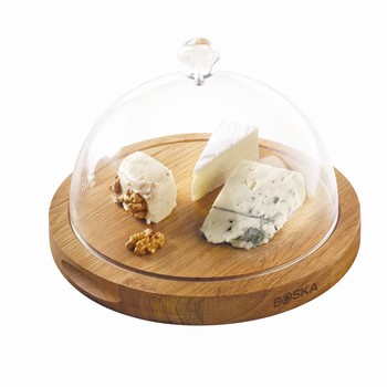 Planche de Prsentation Ronde Friends avec Cloche - Diametre  23,8 cm Planches  fromage Boska, matriel fromage 859002